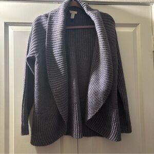 Chico's Lavender Shawl-Collar Open Cardigan